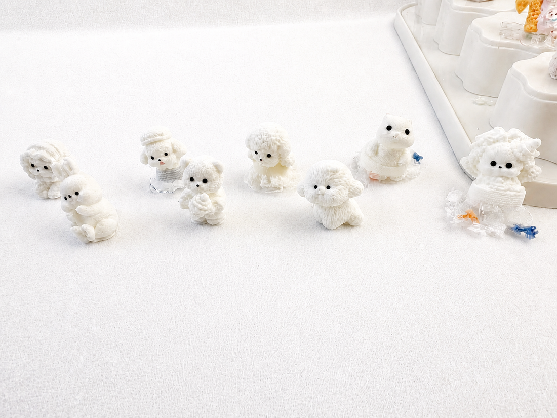 Unfinished Puffling animal models shown as Build Your Own starting choices