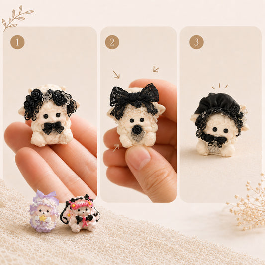 Black Gothic Mini Squishy – Handmade Just for You