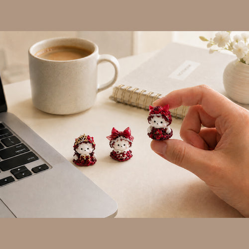 Red Gothic Handmade Mini Squishy – Choose Your Animal