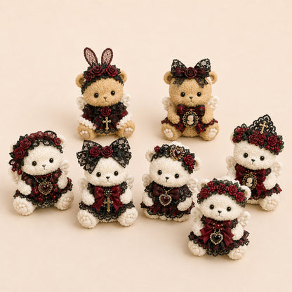 Red Gothic Handmade Mini Squishy – Choose Your Animal