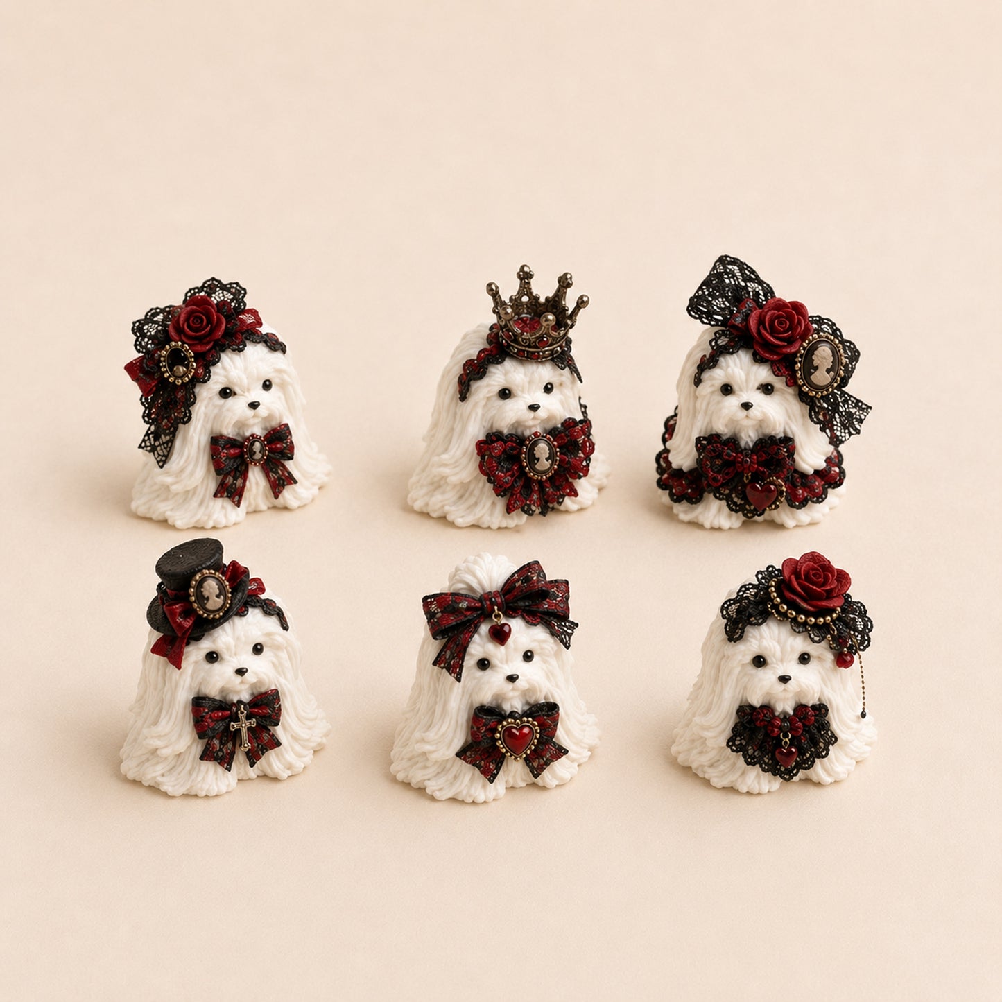 Red Gothic Handmade Mini Squishy – Choose Your Animal