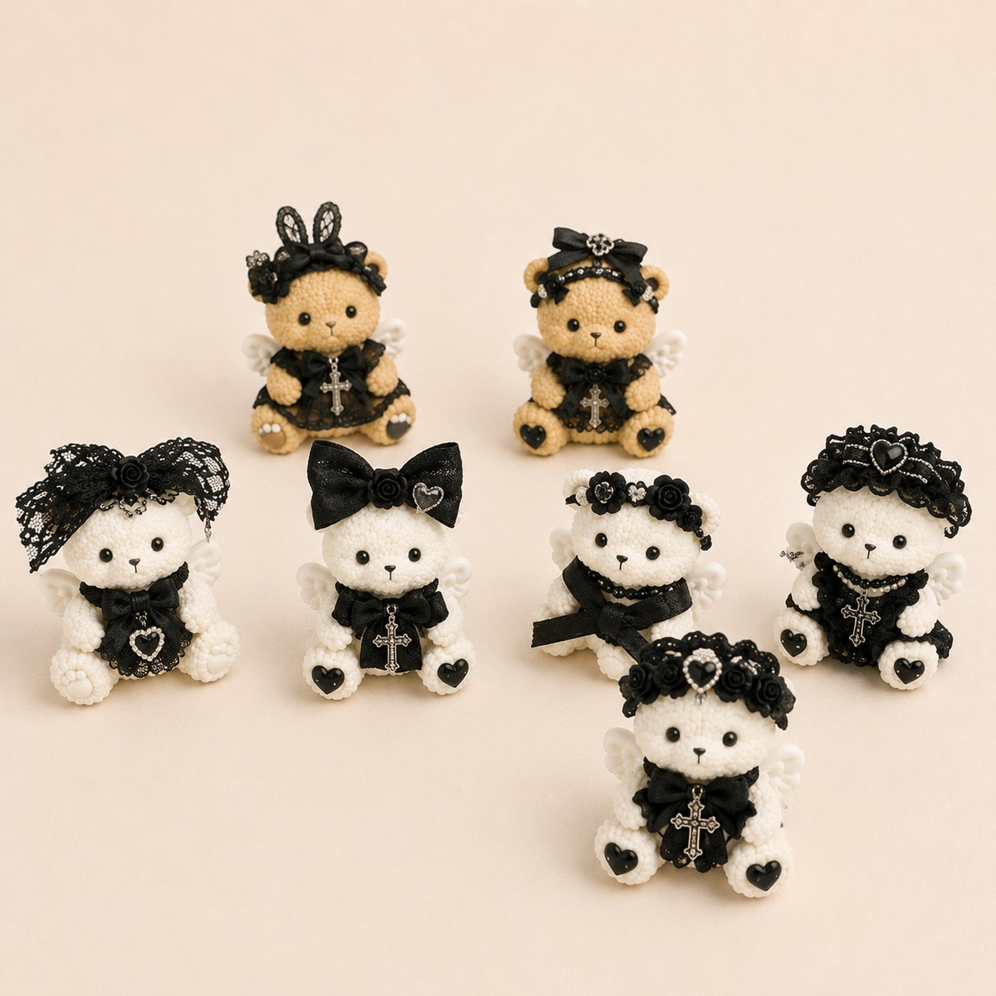 Black Gothic Mini Squishy – Handmade Just for You