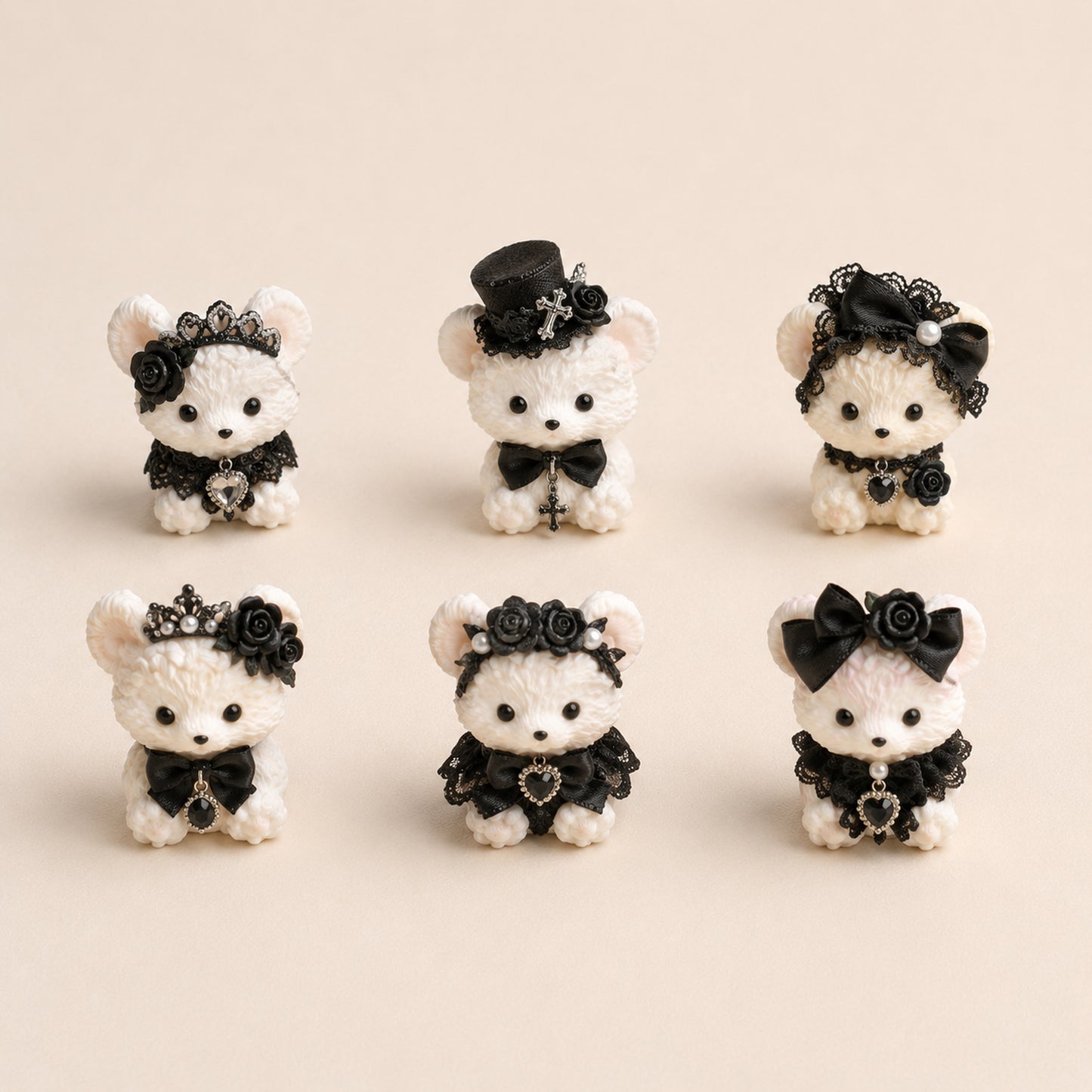 Black Gothic Mini Squishy – Handmade Just for You