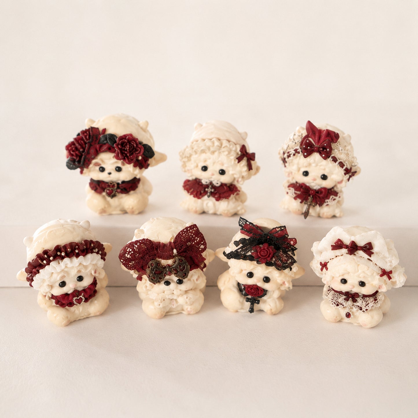 Red Gothic Handmade Mini Squishy – Choose Your Animal