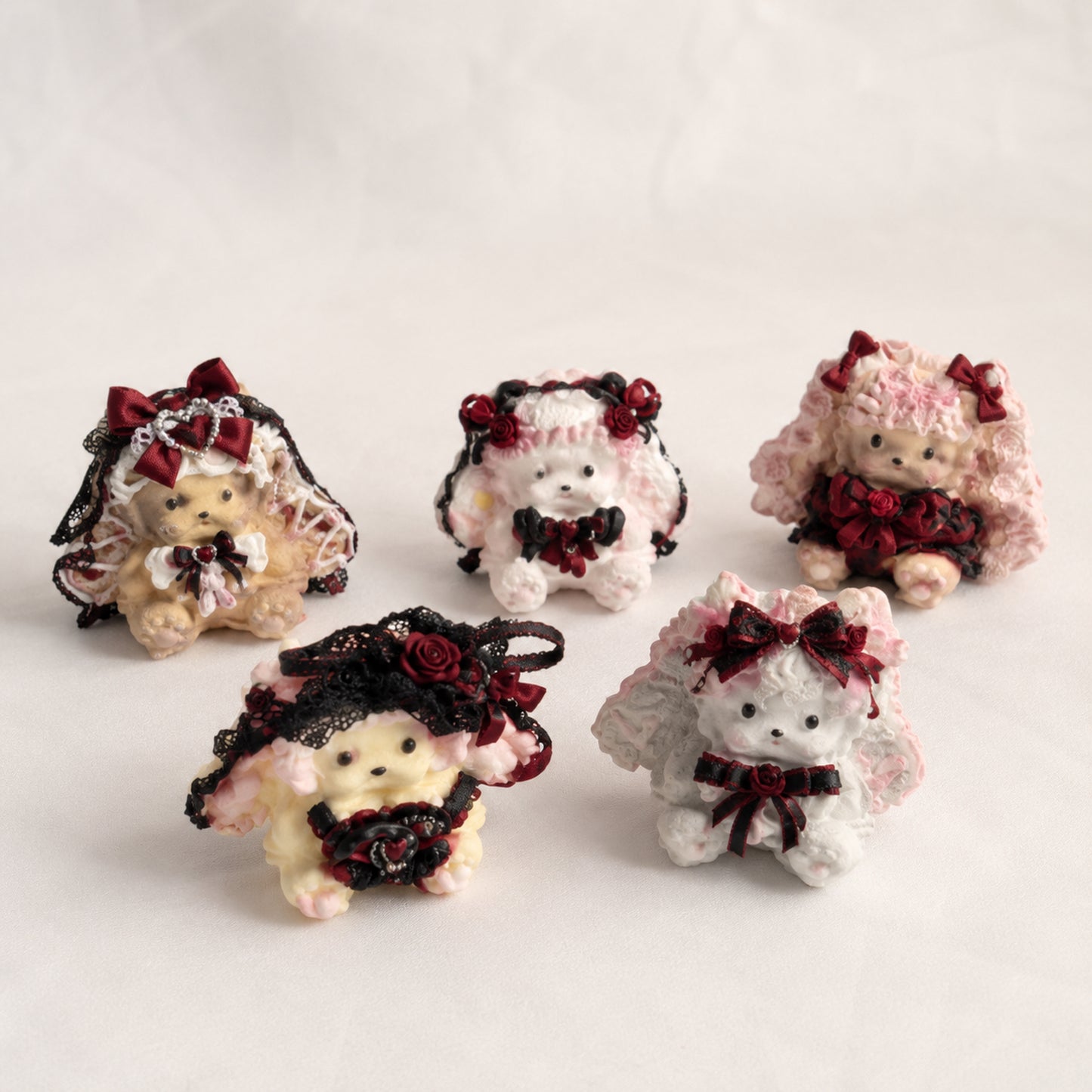 Red Gothic Handmade Mini Squishy – Choose Your Animal