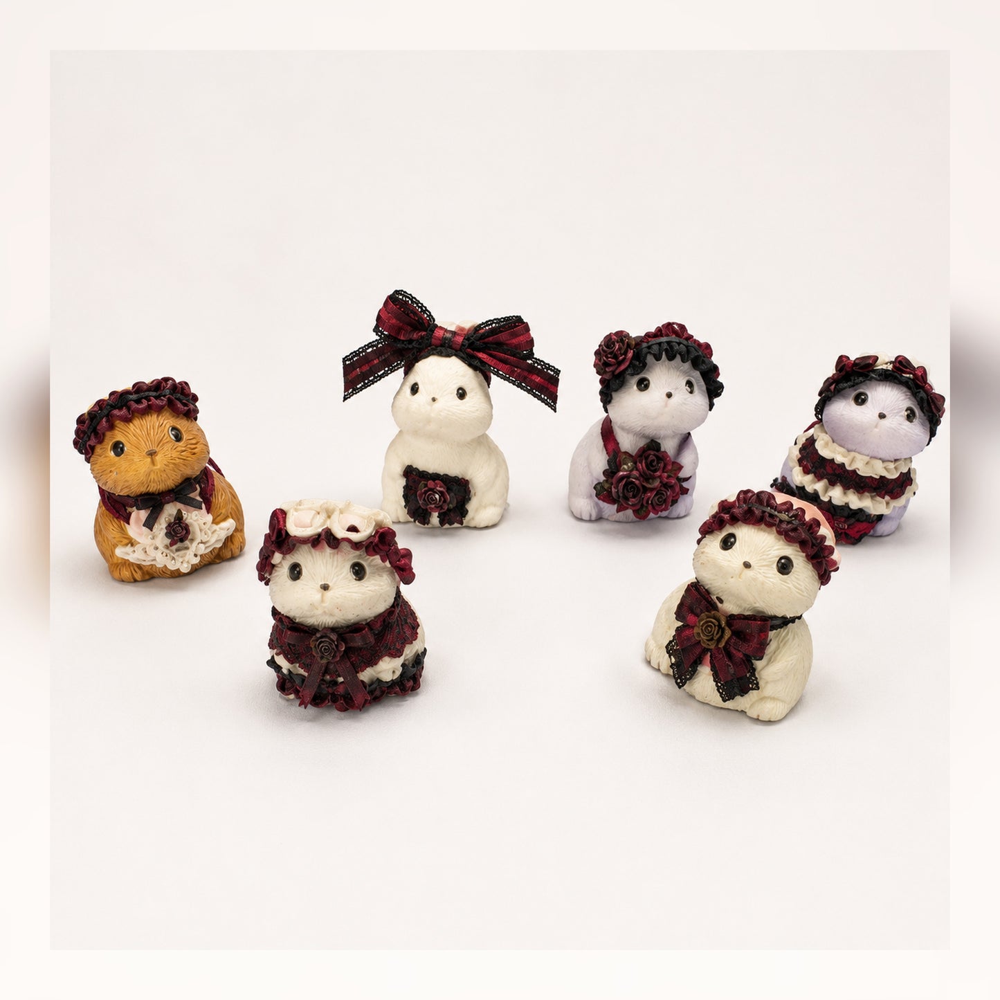 Red Gothic Handmade Mini Squishy – Choose Your Animal